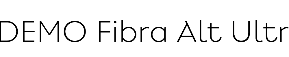  DEMO Fibra Alt UltraLight Regular