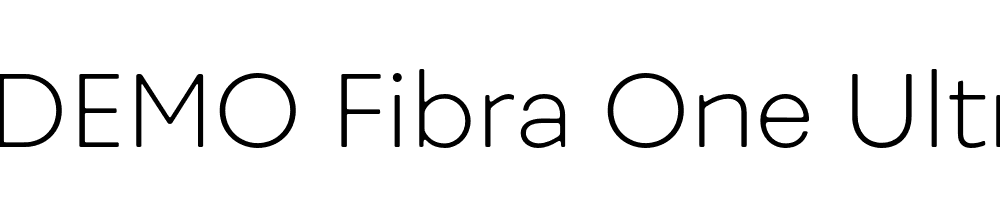  DEMO Fibra One UltraLight Regular