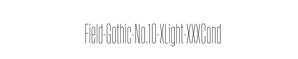 Field-Gothic-No.10-XLight-XXXCond