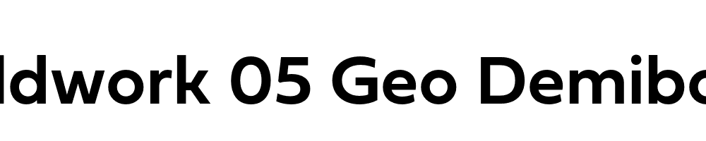  DEMO Fieldwork 05 Geo Demibold Regular