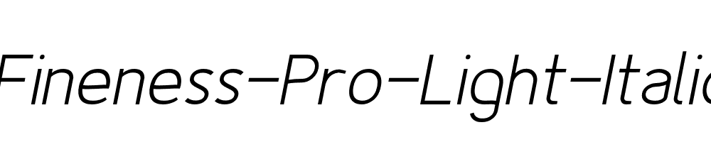 Fineness-Pro-Light-Italic