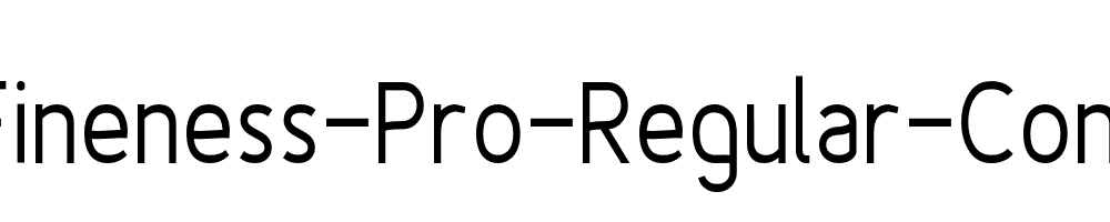 Fineness-Pro-Regular-Cond