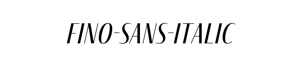 Fino-Sans-Italic