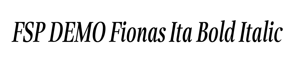 FSP DEMO Fionas Ita Bold Italic