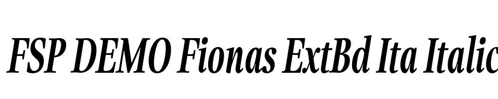 FSP DEMO Fionas ExtBd Ita Italic