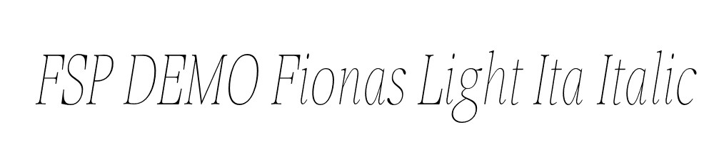 FSP DEMO Fionas Light Ita Italic