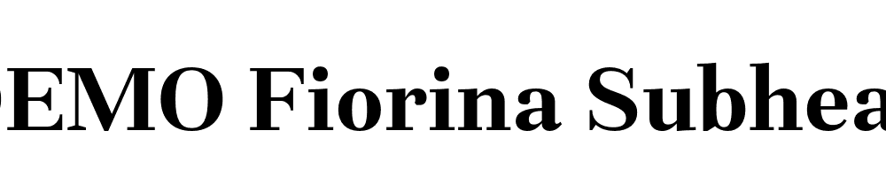 FSP DEMO Fiorina Subhead Bold