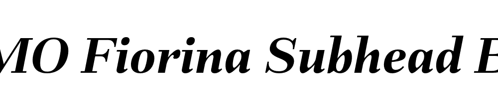 FSP DEMO Fiorina Subhead Bold Italic