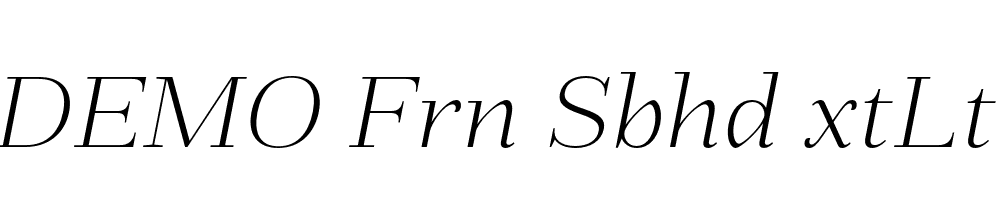 FSP DEMO Frn Sbhd xtLt Italic