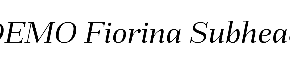 FSP DEMO Fiorina Subhead Italic