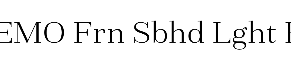 FSP DEMO Frn Sbhd Lght Regular