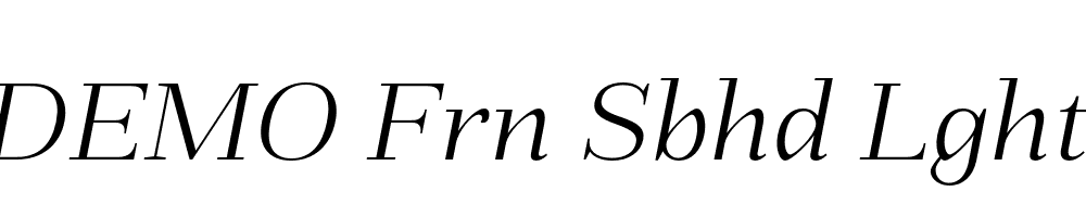 FSP DEMO Frn Sbhd Lght Italic