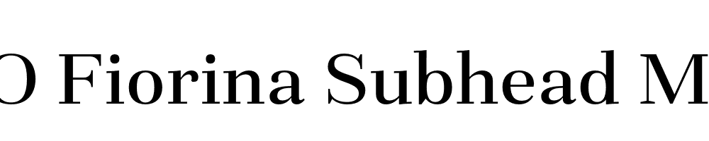 FSP DEMO Fiorina Subhead Med Regular