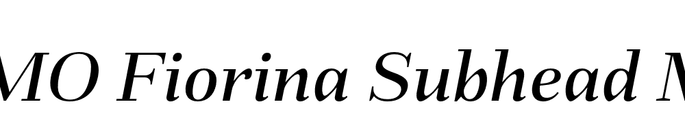 FSP DEMO Fiorina Subhead Med Italic