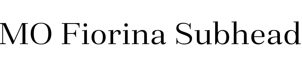 FSP DEMO Fiorina Subhead Regular