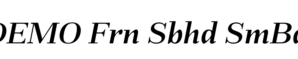 FSP DEMO Frn Sbhd SmBd Italic