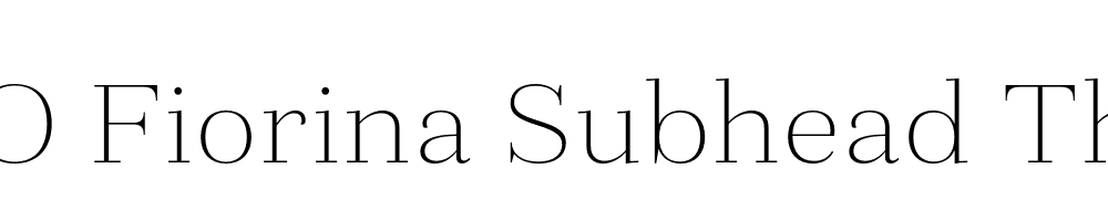 FSP DEMO Fiorina Subhead Thin Regular