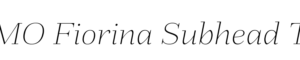 FSP DEMO Fiorina Subhead Thin Italic