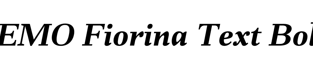 FSP DEMO Fiorina Text Bold Italic