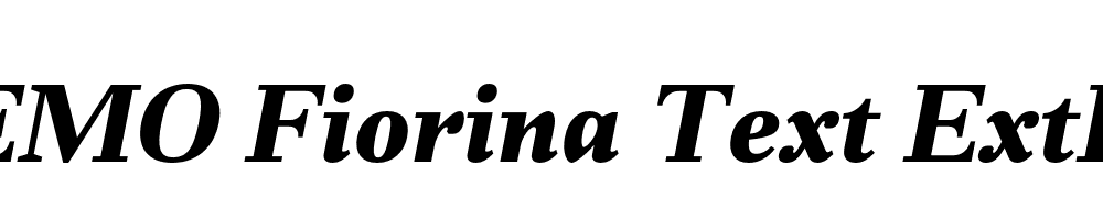 FSP DEMO Fiorina Text ExtBd Italic