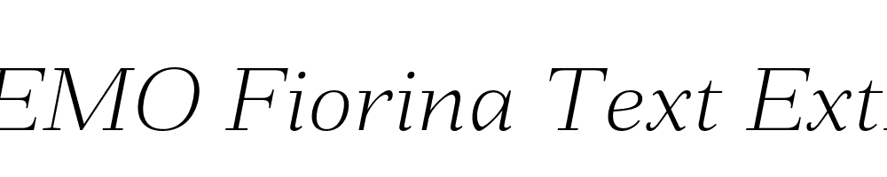 FSP DEMO Fiorina Text ExtLt Italic