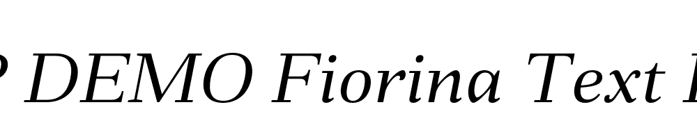 FSP DEMO Fiorina Text Italic