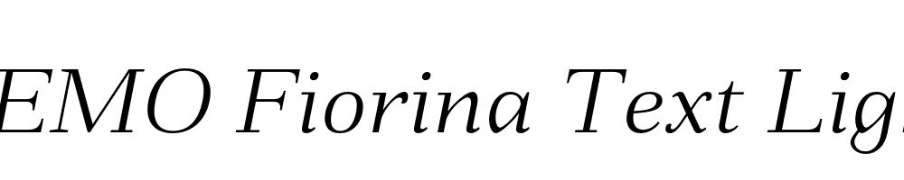 FSP DEMO Fiorina Text Light Italic