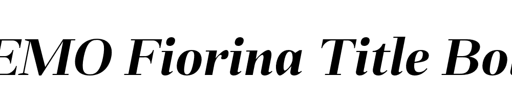 FSP DEMO Fiorina Title Bold Italic