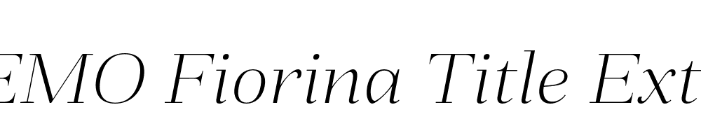 FSP DEMO Fiorina Title ExtLt Italic