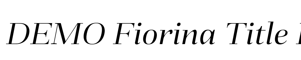 FSP DEMO Fiorina Title Italic