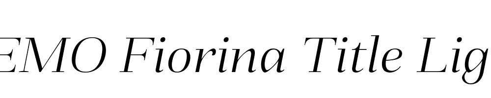 FSP DEMO Fiorina Title Light Italic