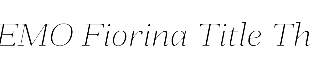 FSP DEMO Fiorina Title Thin Italic