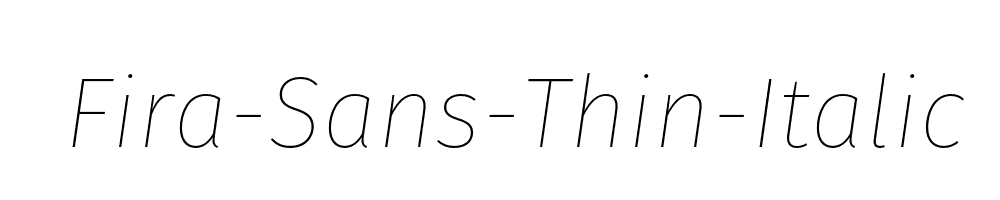 Fira-Sans-Thin-Italic