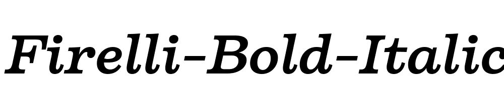 Firelli-Bold-Italic