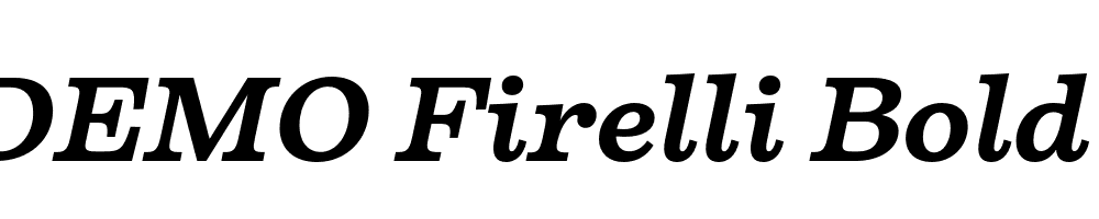 FSP DEMO Firelli Bold Italic