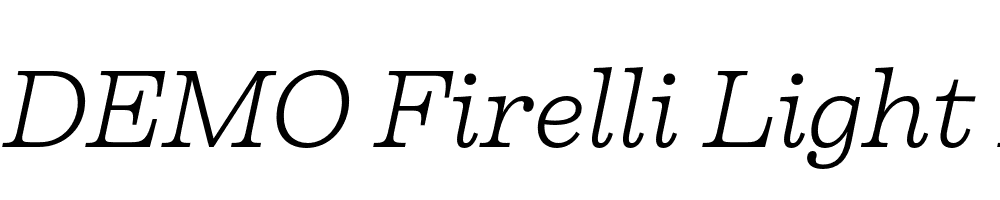 FSP DEMO Firelli Light Italic