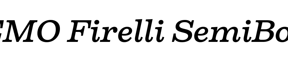 FSP DEMO Firelli SemiBold Italic