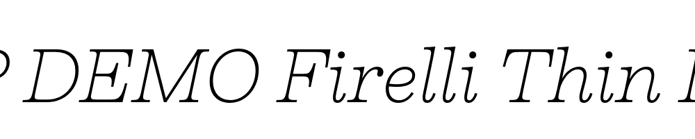 FSP DEMO Firelli Thin Italic