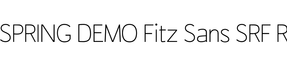  DEMO Fitz Sans SRF Regular