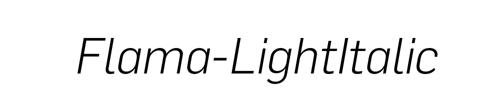 Flama-LightItalic