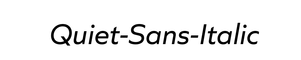 Quiet-Sans-Italic