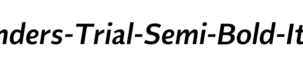 Flinders-Trial-Semi-Bold-Italic