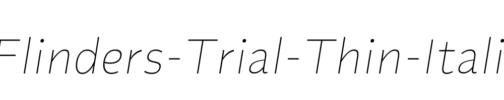 Flinders-Trial-Thin-Italic