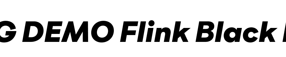  DEMO Flink Black Italic Regular