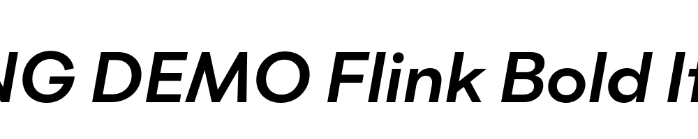  DEMO Flink Bold Italic Regular