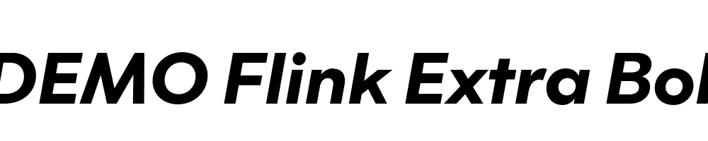  DEMO Flink Extra Bold Italic Regular