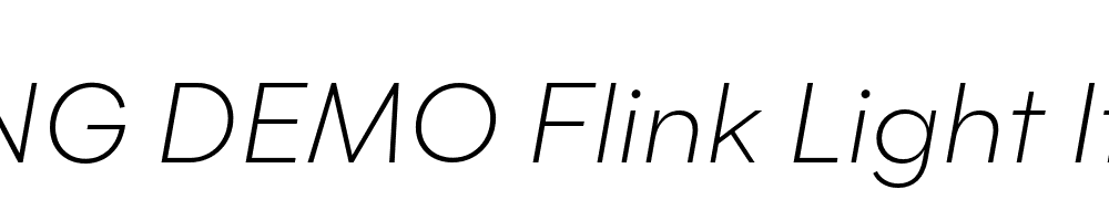  DEMO Flink Light Italic Regular