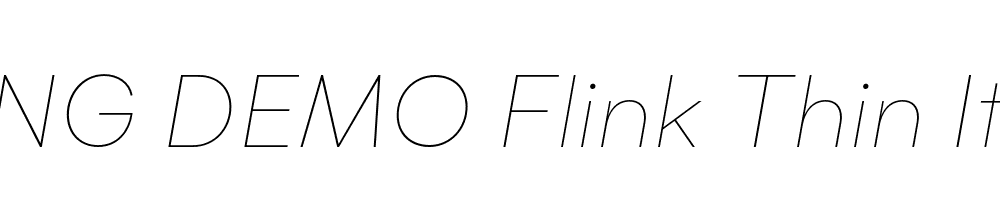  DEMO Flink Thin Italic Regular