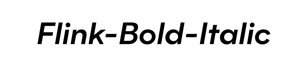 Flink-Bold-Italic