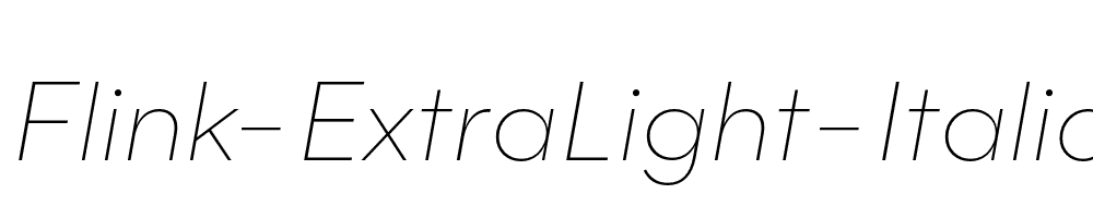 Flink-ExtraLight-Italic